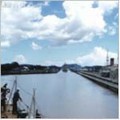 Approaching Miraflores Lock.